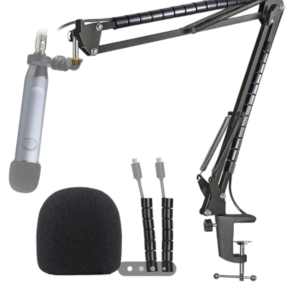 Ember Microphone Stand w/ Pop Filter Mic Suspension Boom Scissor Arm Stand